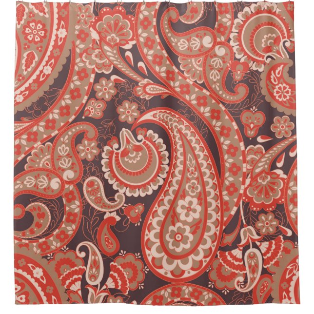 Paisley vintage seamless pattern. Fantastic flower Shower Curtain (Front)