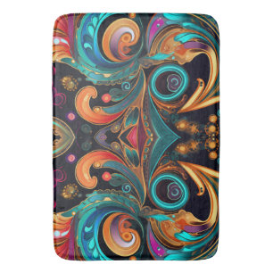 Paisley Vivid Bold Bath Mat