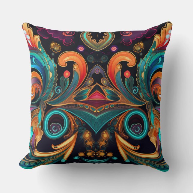 Paisley Vivid Bold Cushion (Front)