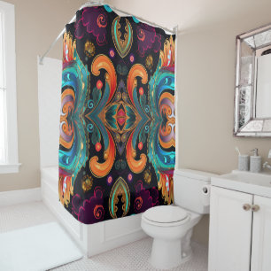 Paisley Vivid Bold Shower Curtain