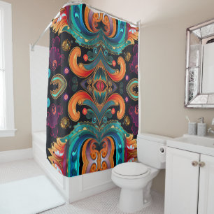 Paisley Vivid Bold Shower Curtain