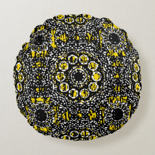 Paisleys elegant floral vintage pattern background round cushion