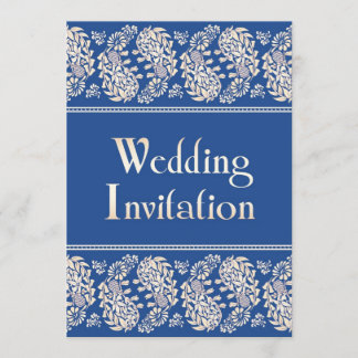 Paisleys Indian/Jewish Wedding Flat Invitation