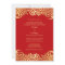 Paisleys Red Wedding Flat Invitation