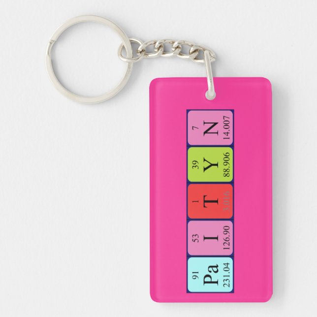 Paityn periodic table name keyring (Front)