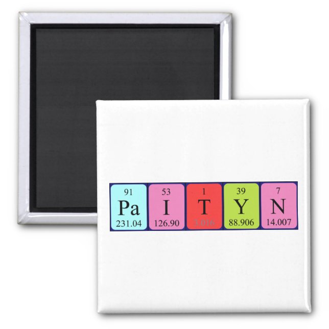 Paityn periodic table name magnet (Front)