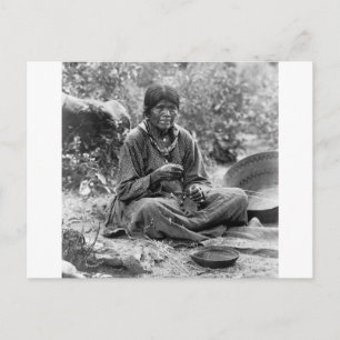 Paiute Basket Maker, 1902 Postcard