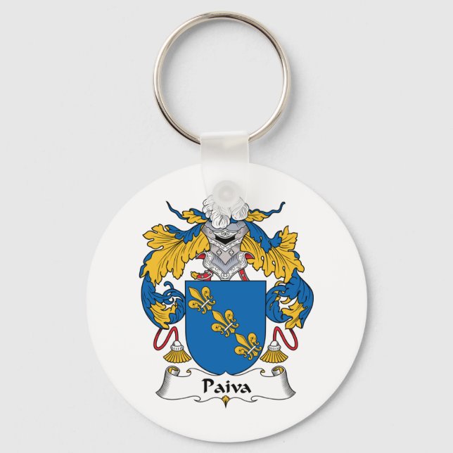 Paiva Family Crest Key Ring (Front)