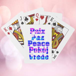 Paix Paz Peace Pokój Vrede Inspirational Love Desi Playing Cards