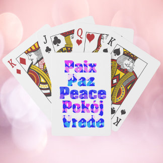 Paix Paz Peace Pokój Vrede Inspirational Love Desi Playing Cards