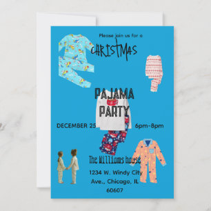 Pajama Christmas Party Invitation