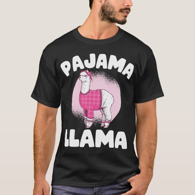 Pajama llama llama pyjamas sleep sleeping T-Shirt (Front)