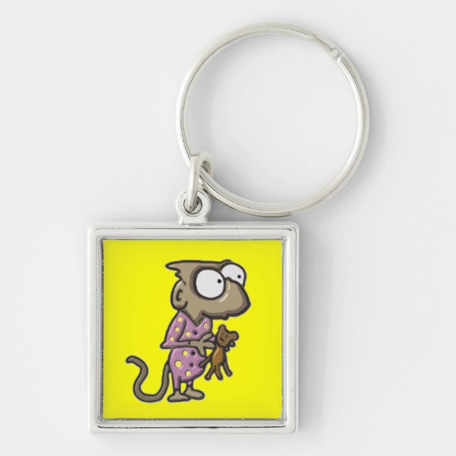 Pajama Monkey Keychain (Front)