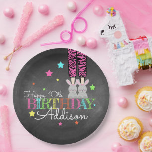 Pajama Party Birthday Paper Plate