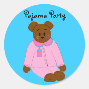 Pajama Party Classic Round Sticker