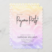 Pajama Party Colourful Pastel Chic Invitation