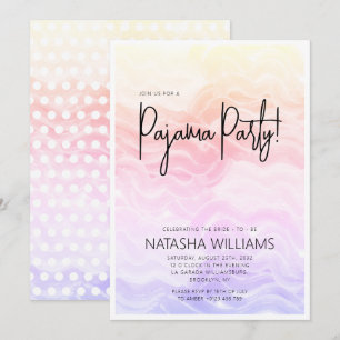 Pajama Party Colourful Pastel Chic Invitation