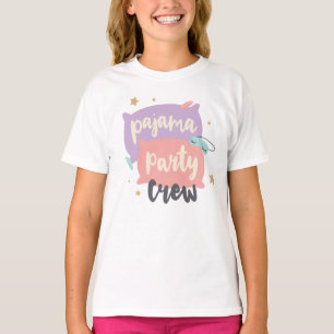 Pajama Party Crew Girls Sleepover Birthday T-Shirt