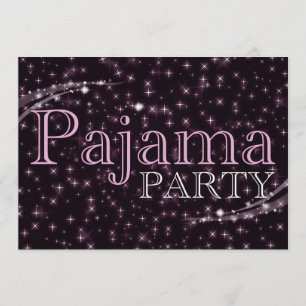 pajama party invitations : starshine