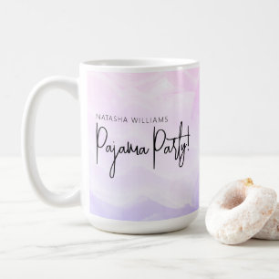 Pajama Party Pastel Pink Purple Modern Coffee Mug