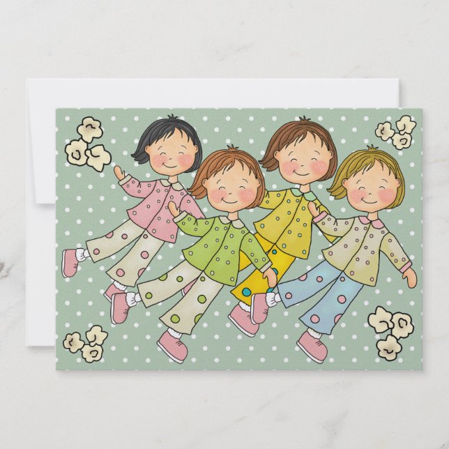 Pajama Party / Sleep Over - SRF Invitation (Front)