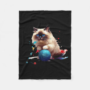 Pajama Ragdoll Cat Perfect For Cat Lovers! For Men Fleece Blanket