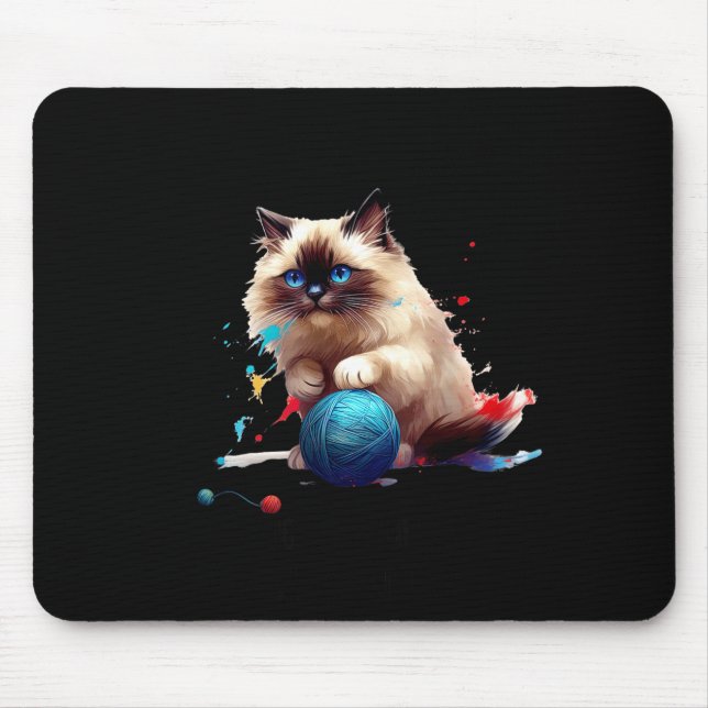 Pajama Ragdoll Cat Perfect For Cat Lovers! For Men Mouse Mat (Front)
