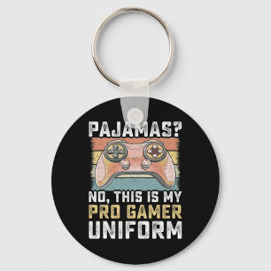 Pajamas No Pro Gamer Funny Video Games Boys Teens Key Ring