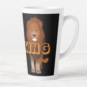 Pakenham font The King Lion Custom Image and Text  Latte Mug