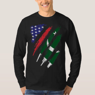 Pakistan American Grown Flag USA Patriot Heritage  T-Shirt