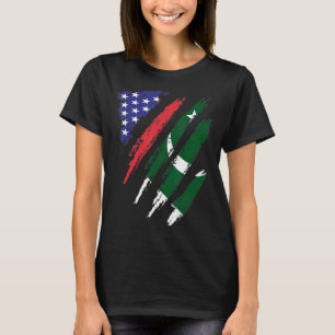 Pakistan American Grown Flag USA Patriot Heritage  T-Shirt