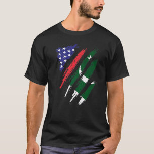 Pakistan American Grown Flag USA Patriot Heritage  T-Shirt