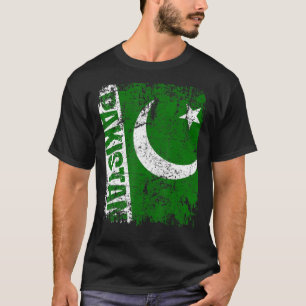 Pakistan Big Flag Vintage Distressed Pakistan Wome T-Shirt