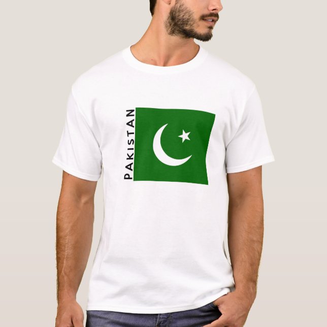 pakistan country flag text name T-Shirt (Front)