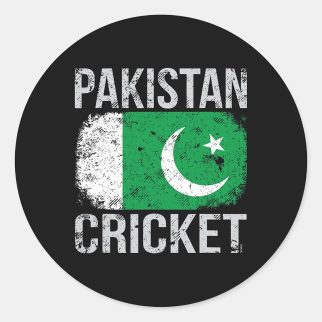 Pakistan Cricket  Classic Round Sticker (Front)