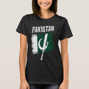 Pakistan Cricket Flag Retro T-Shirt