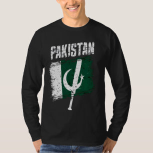 Pakistan Cricket Flag Retro T-Shirt