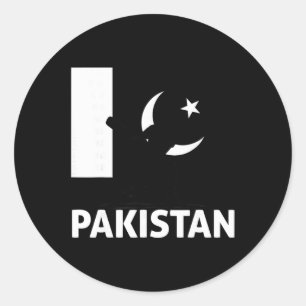 Pakistan Cricket Pakistan Flag Pakistani Cricket Classic Round Sticker