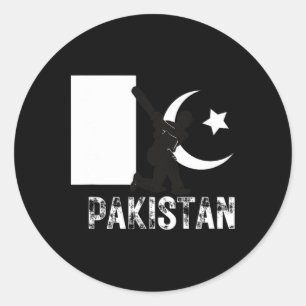 Pakistan Cricket Pakistani Cricket Fan Tsman Bowle Classic Round Sticker