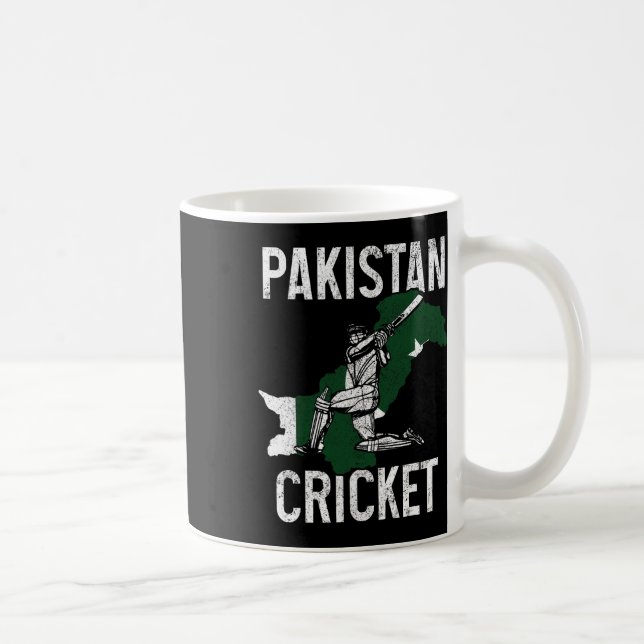 Pakistan Cricket Player Pakistani Flag Pride Vinta Coffee Mug (Right)