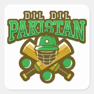 Pakistan Cricket Square Sticker