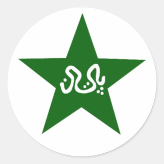 Pakistan Cricket Star Classic Round Sticker