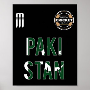 Pakistan Cricket T Shirt Pakistani National Fans J Poster
