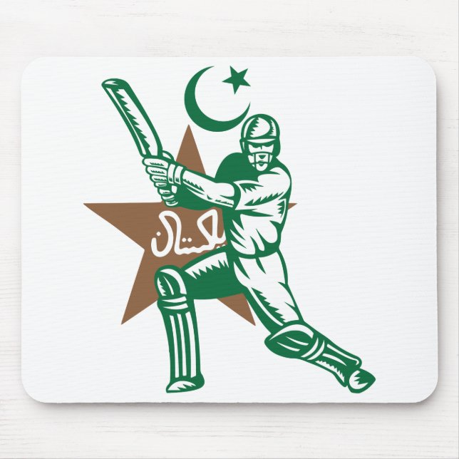 Pakistan Cricket Team T-Shirt Fans Jersey Mouse Mat (Front)