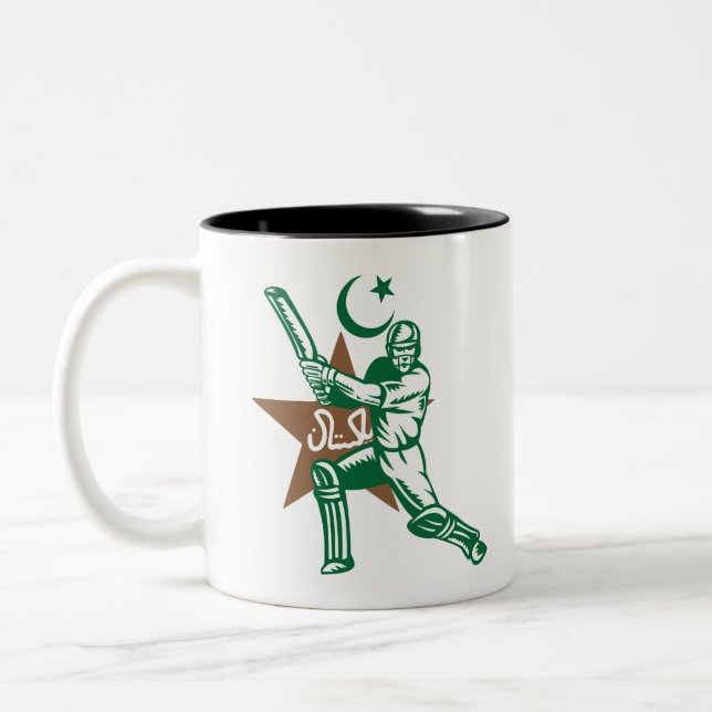Pakistan Cricket Team T-Shirt Fans Jersey Two-Tone Coffee Mug (Left)