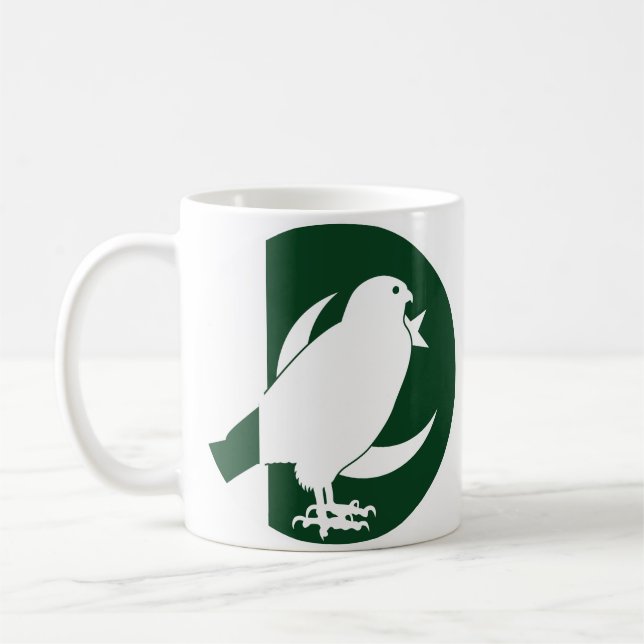 Pakistan Falcon Pakistani National Animal Flag Coffee Mug (Left)