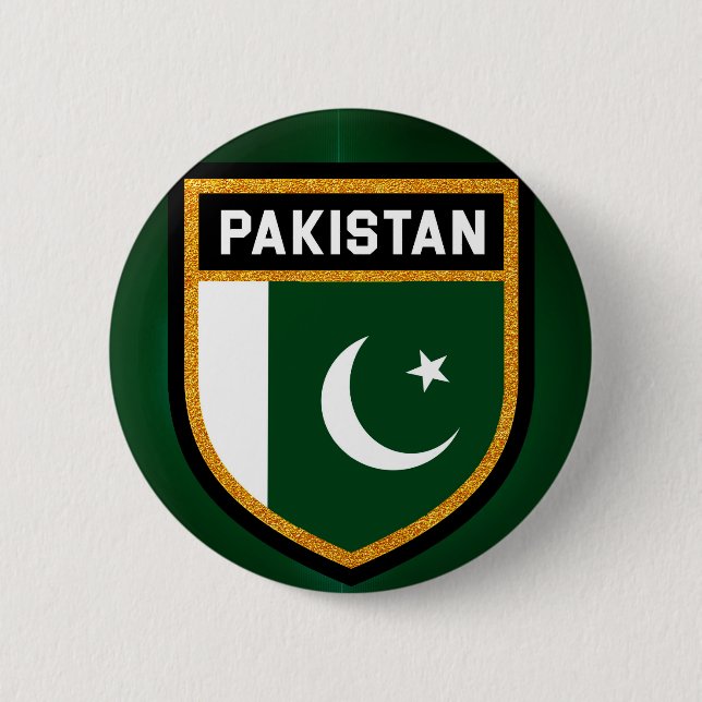 Pakistan Flag 6 Cm Round Badge (Front)