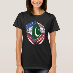 Pakistan Flag American Proud of My Pakistani Herit T-Shirt
