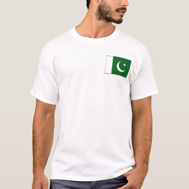Pakistan Flag and Map T-Shirt (Front)