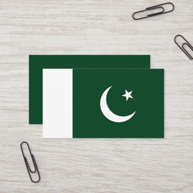 Pakistan flag business card (Front/Back In Situ)